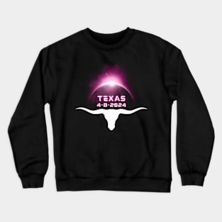 America Totality 04 08 24 Total Solar Eclipse 2024 Texas Crewneck Sweatshirt